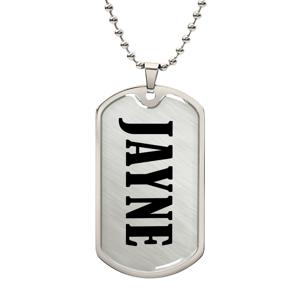 Jayne v01 - Luxury Dog Tag Necklace