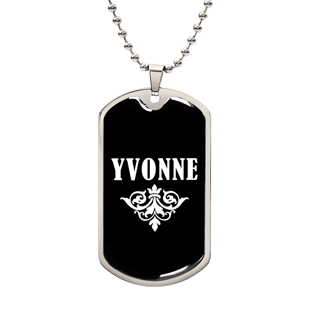 Yvonne v03a - Luxury Dog Tag Necklace