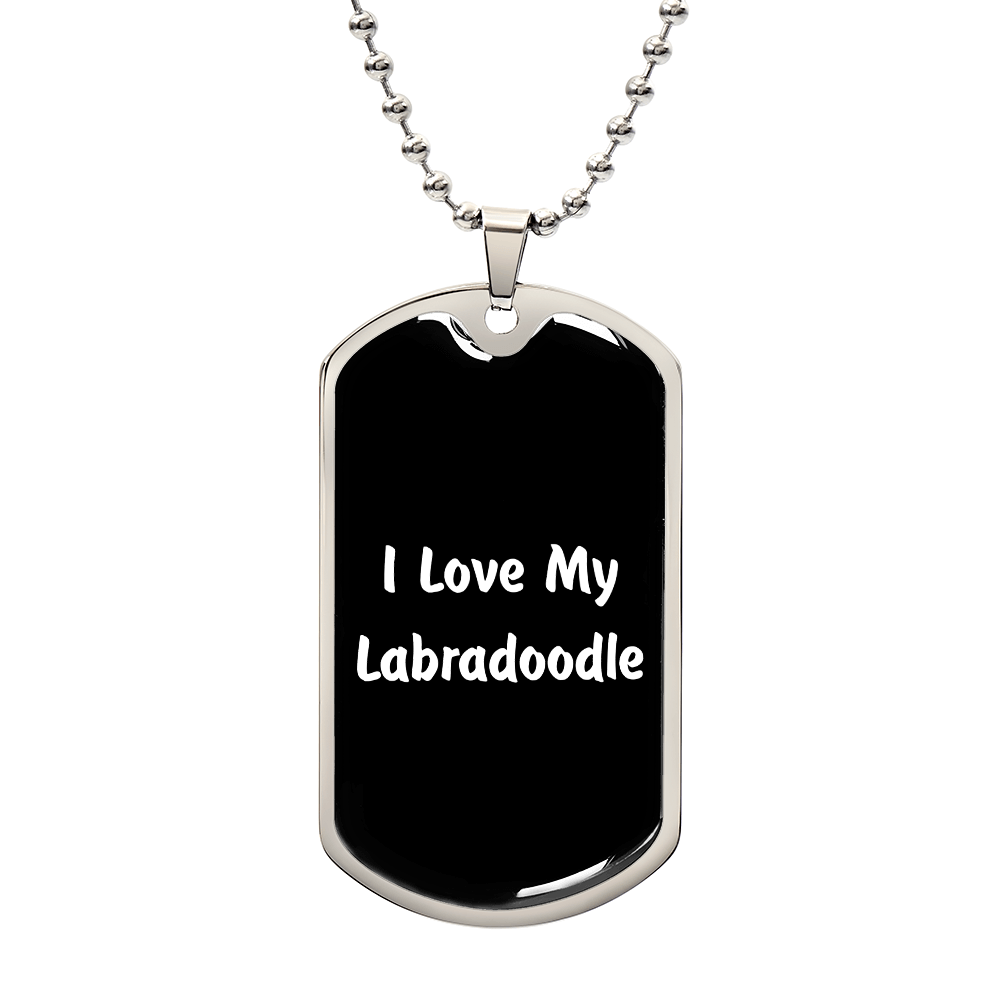 Love My Labradoodle v6 - Luxury Dog Tag Necklace