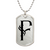 Initial F v001-21 - Luxury Dog Tag Necklace