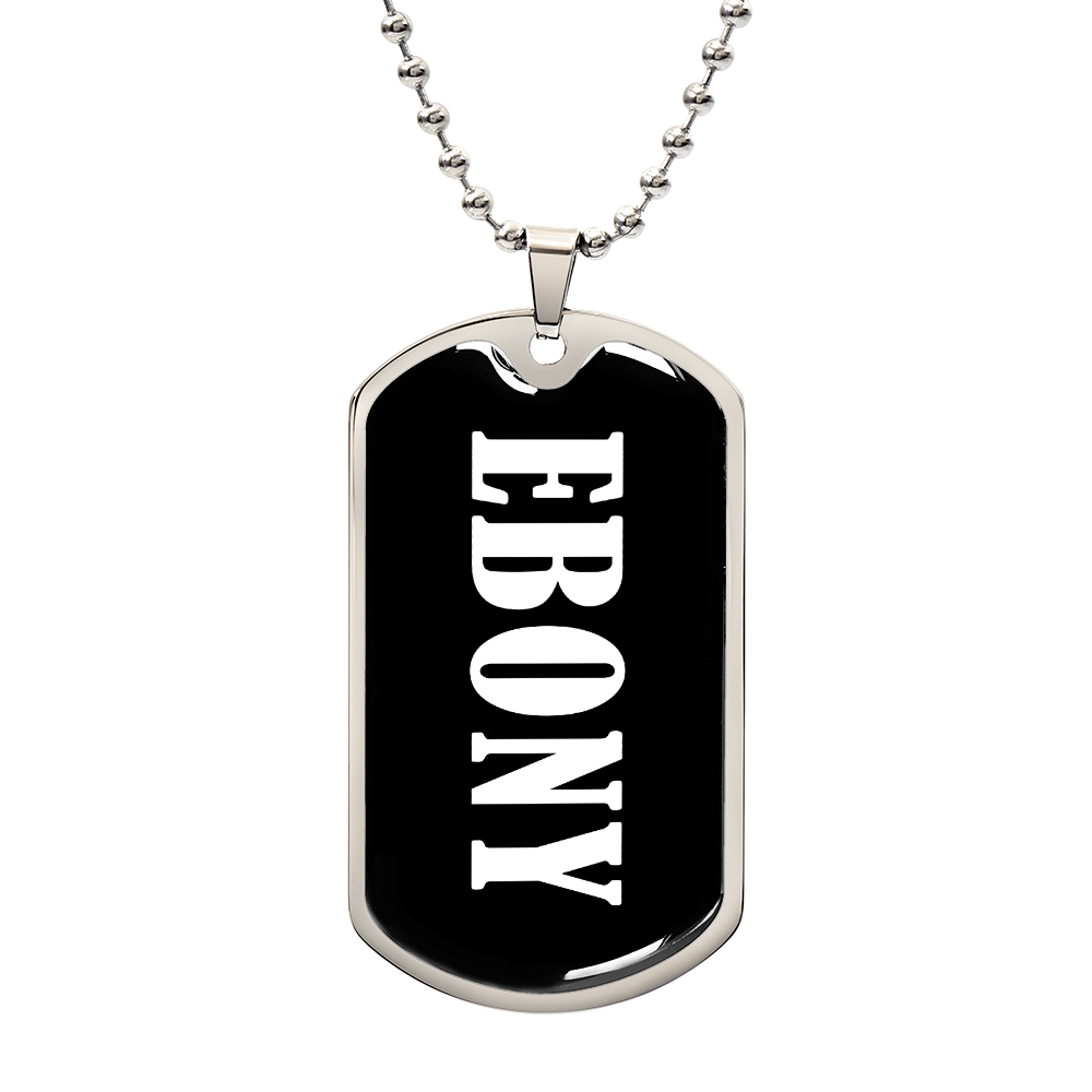 Ebony v03 - Luxury Dog Tag Necklace