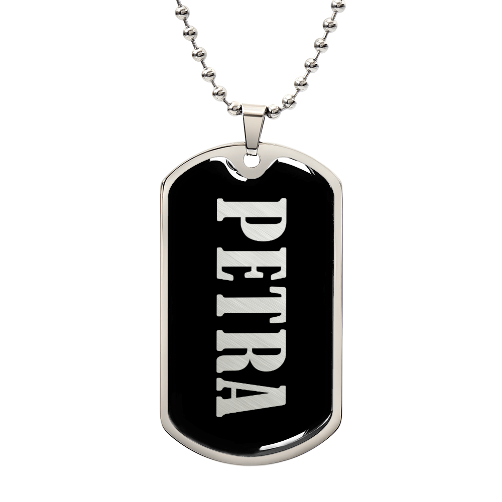 Petra v02 - Luxury Dog Tag Necklace