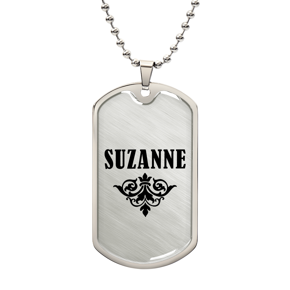 Suzanne v01a - Luxury Dog Tag Necklace