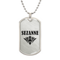 Suzanne v01a - Luxury Dog Tag Necklace