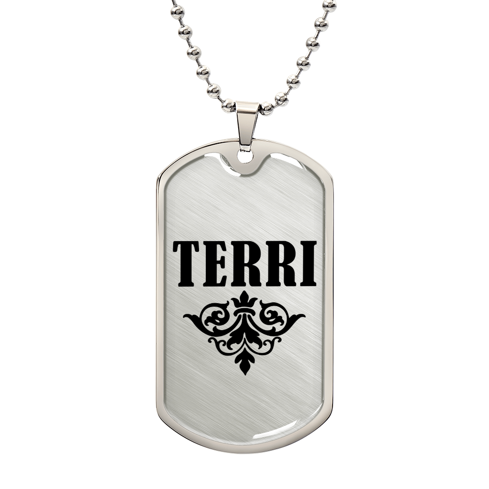 Terri v01a - Luxury Dog Tag Necklace