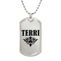 Terri v01a - Luxury Dog Tag Necklace