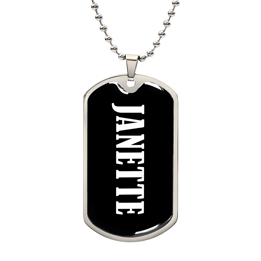 Janette v03 - Luxury Dog Tag Necklace