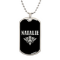 Natalie v02a - Luxury Dog Tag Necklace