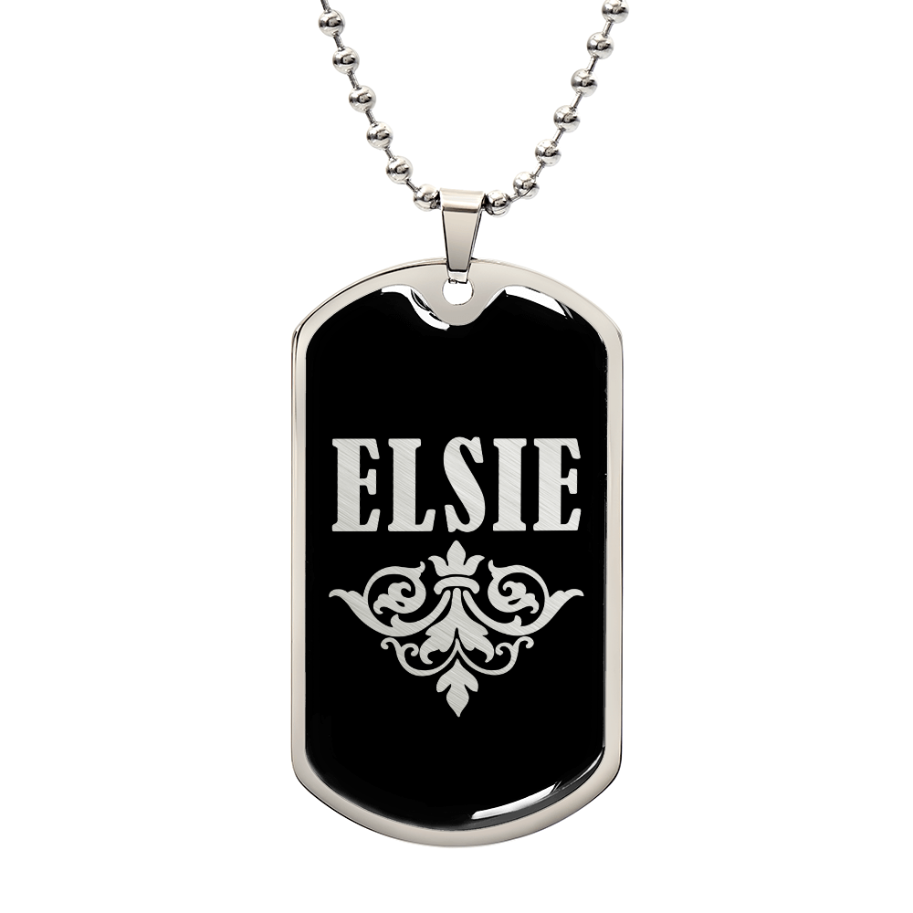 Elsie v02a - Luxury Dog Tag Necklace