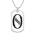 Initial O v001-24 - Luxury Dog Tag Necklace