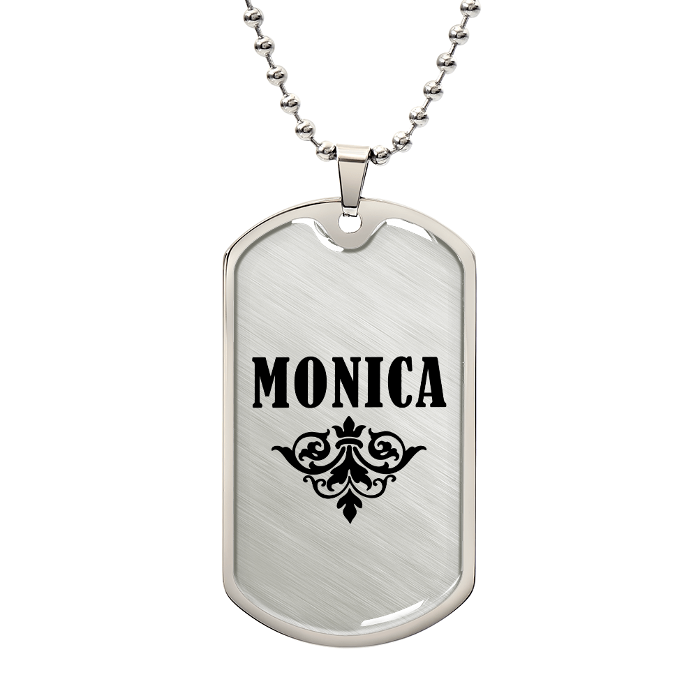 Monica v01a - Luxury Dog Tag Necklace
