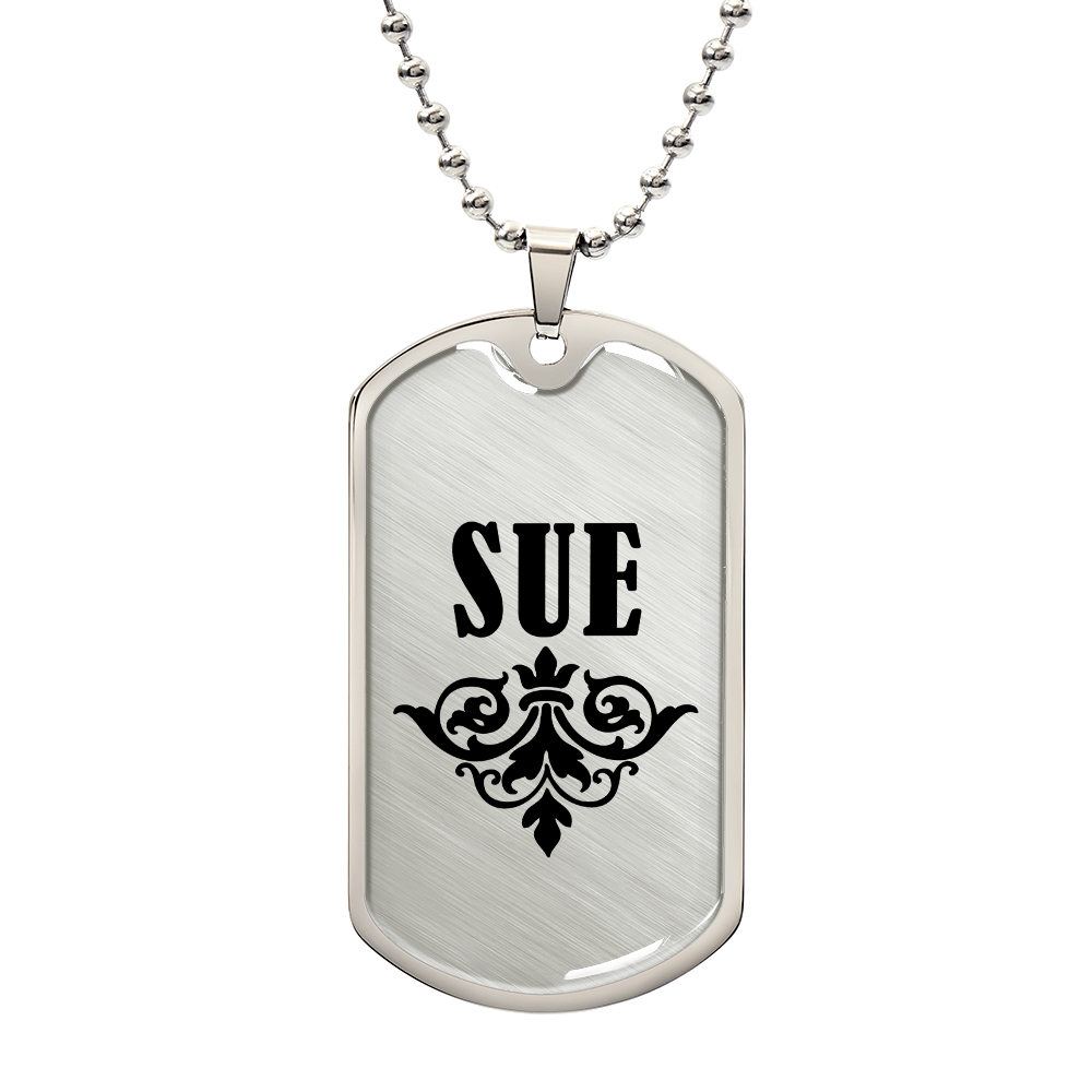 Sue v01a - Luxury Dog Tag Necklace