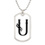 Initial U v001-24 - Luxury Dog Tag Necklace