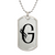 Initial G v001-21 - Luxury Dog Tag Necklace