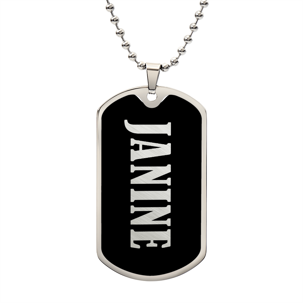 Janine v02 - Luxury Dog Tag Necklace