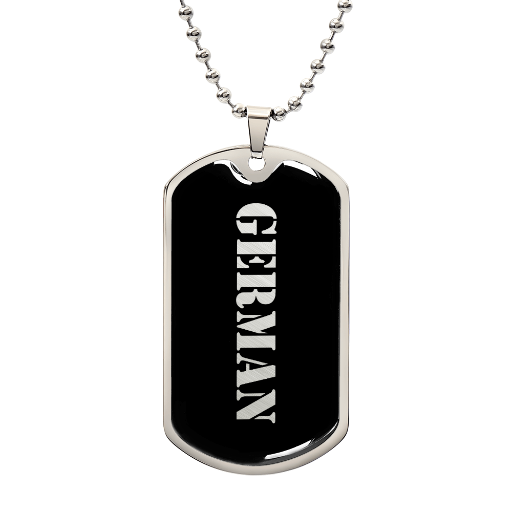 German v2 - Luxury Dog Tag Necklace