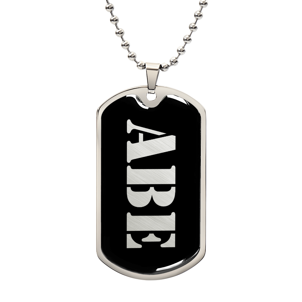 Abe v2 - Luxury Dog Tag Necklace