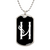 Initial H v001-23 - Luxury Dog Tag Necklace