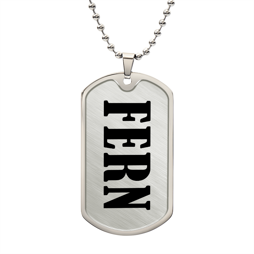 Fern v01 - Luxury Dog Tag Necklace
