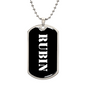 Rubin v3 - Luxury Dog Tag Necklace