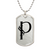 Initial P v001-21 - Luxury Dog Tag Necklace