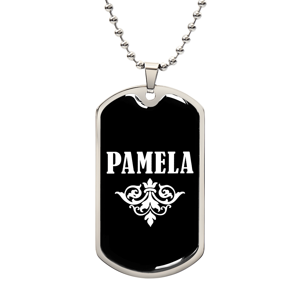 Pamela v03a - Luxury Dog Tag Necklace
