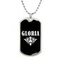 Gloria v03a - Luxury Dog Tag Necklace