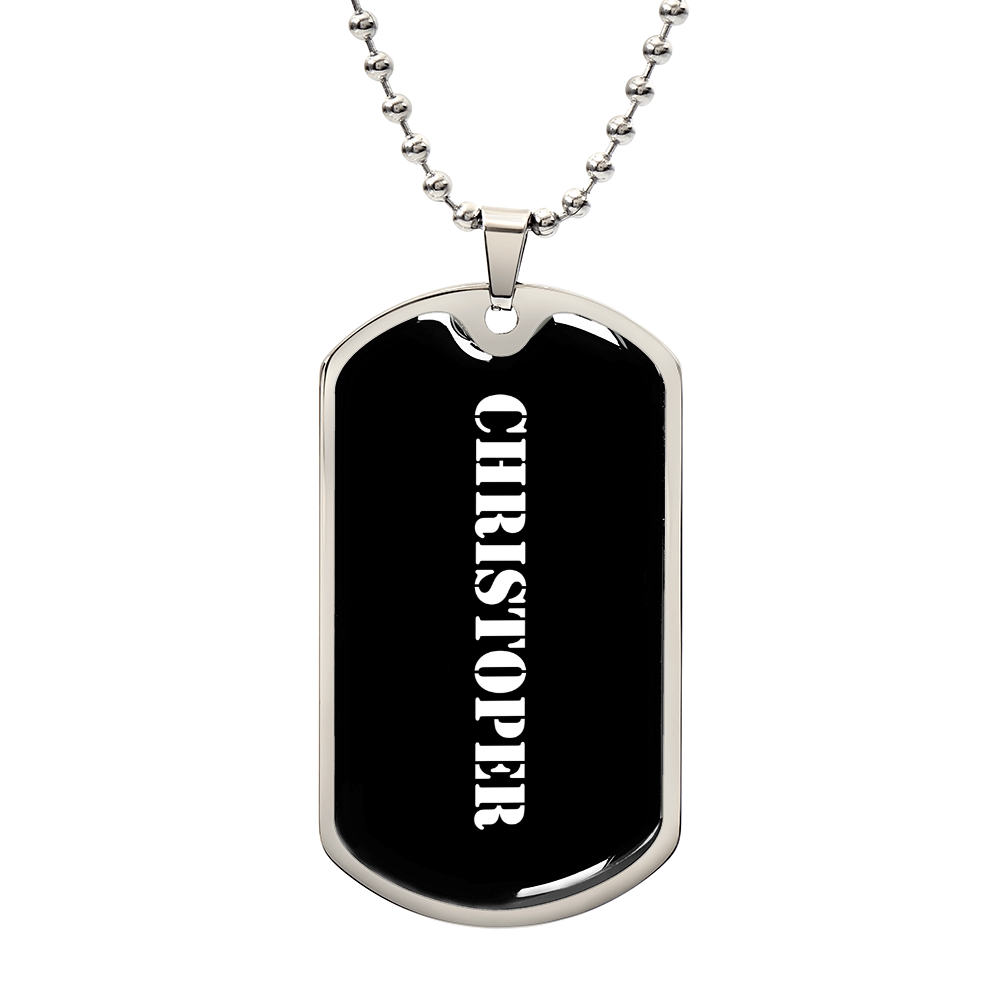 Christoper v3 - Luxury Dog Tag Necklace