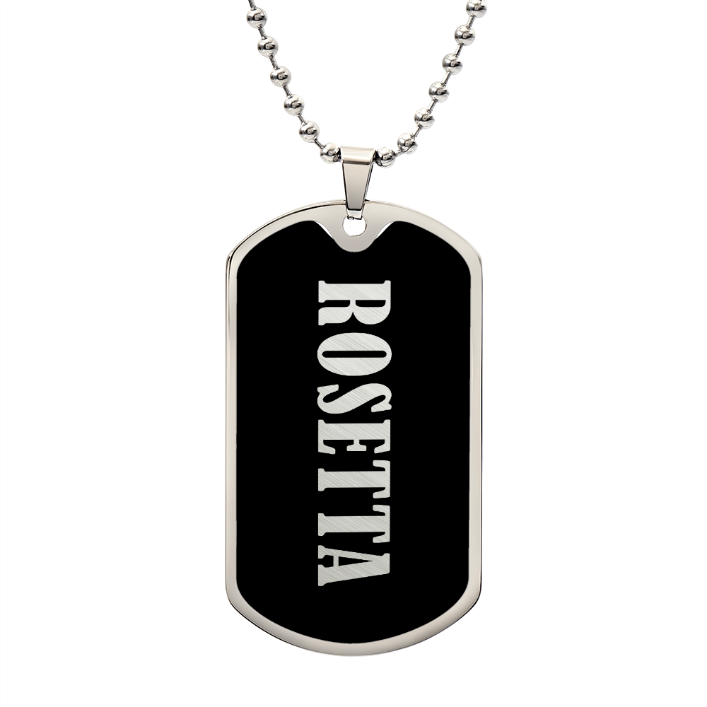 Rosetta v02 - Luxury Dog Tag Necklace