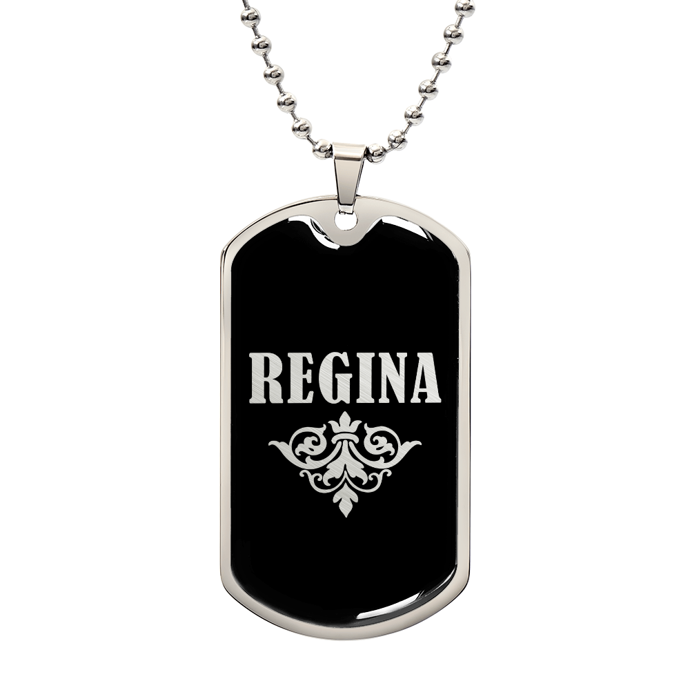 Regina v02a - Luxury Dog Tag Necklace