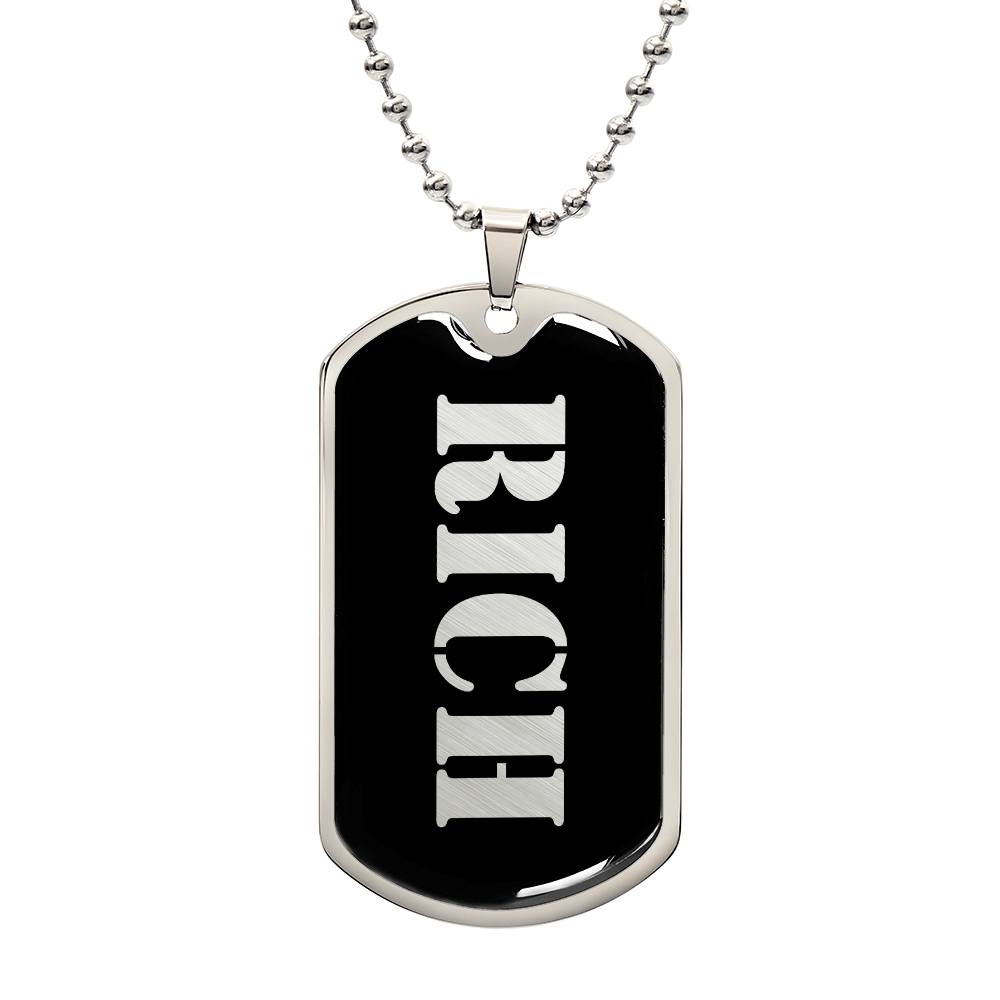 Rich v2 - Luxury Dog Tag Necklace