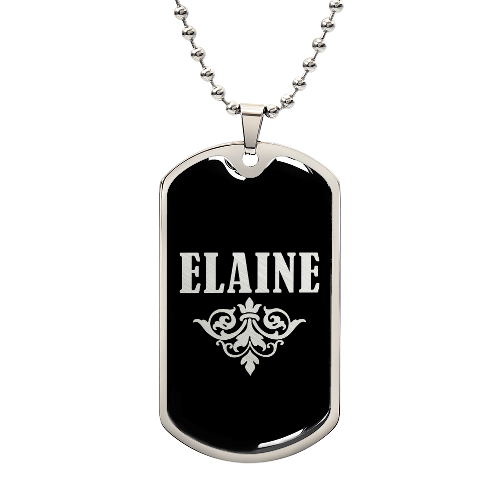 Elaine v02a - Luxury Dog Tag Necklace