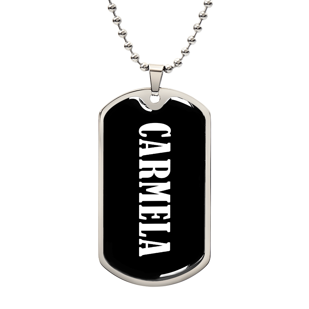 Carmela v03 - Luxury Dog Tag Necklace