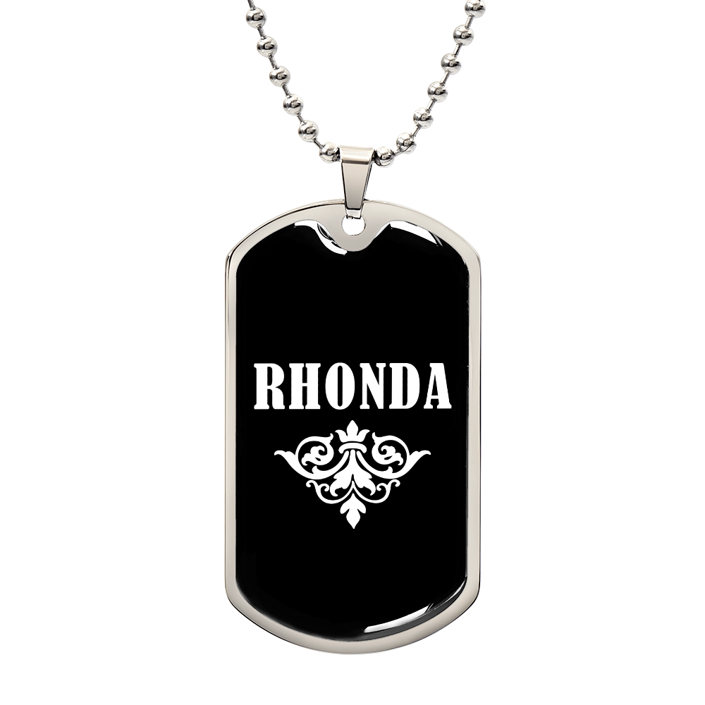 Rhonda v03a - Luxury Dog Tag Necklace