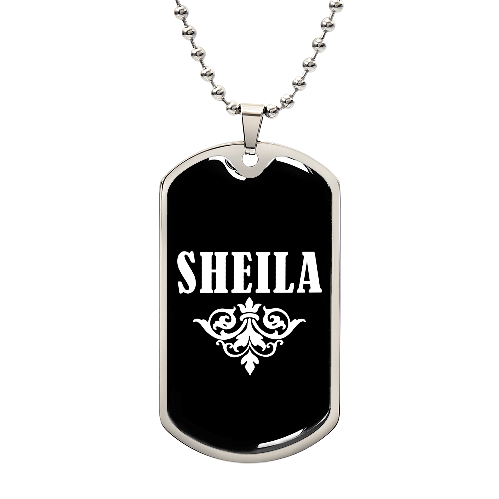 Sheila v03a - Luxury Dog Tag Necklace