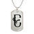 Initial E v001-21 - Luxury Dog Tag Necklace