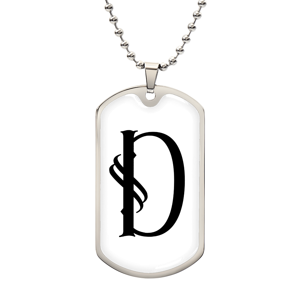 Initial D v001-24 - Luxury Dog Tag Necklace