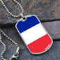 French Flag - Luxury Dog Tag Necklace