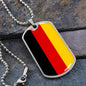 German Flag - Luxury Dog Tag Necklace