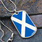Scottish Flag - Luxury Dog Tag Necklace