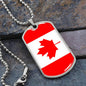 Canadian Flag - Luxury Dog Tag Necklace
