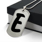 Initial E v1b - Luxury Dog Tag Necklace