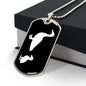 Mama Duck With 1 Duckling v3 - Luxury Dog Tag Necklace