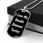 Love My Dandie Dinmont Terrier v6 - Luxury Dog Tag Necklace