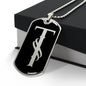 Initial T v001-22 - Luxury Dog Tag Necklace