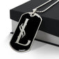 Initial L v001-22 - Luxury Dog Tag Necklace