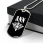 Ann v03a - Luxury Dog Tag Necklace