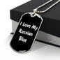 Love My Russian Blue v3 - Luxury Dog Tag Necklace