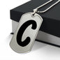 Initial C v1b - Luxury Dog Tag Necklace