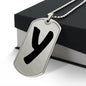 Initial Y v1b - Luxury Dog Tag Necklace